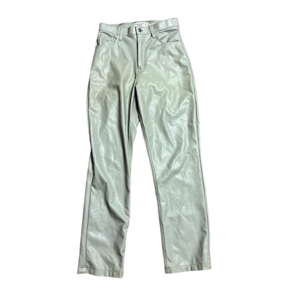 Abercrombie & Fitch Women's Gray High Rise Straight Pants Size 27